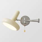 Kira Modern Bauhaus White Swing Arm Wall Light