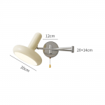 Kira Modern Bauhaus White Swing Arm Wall Light