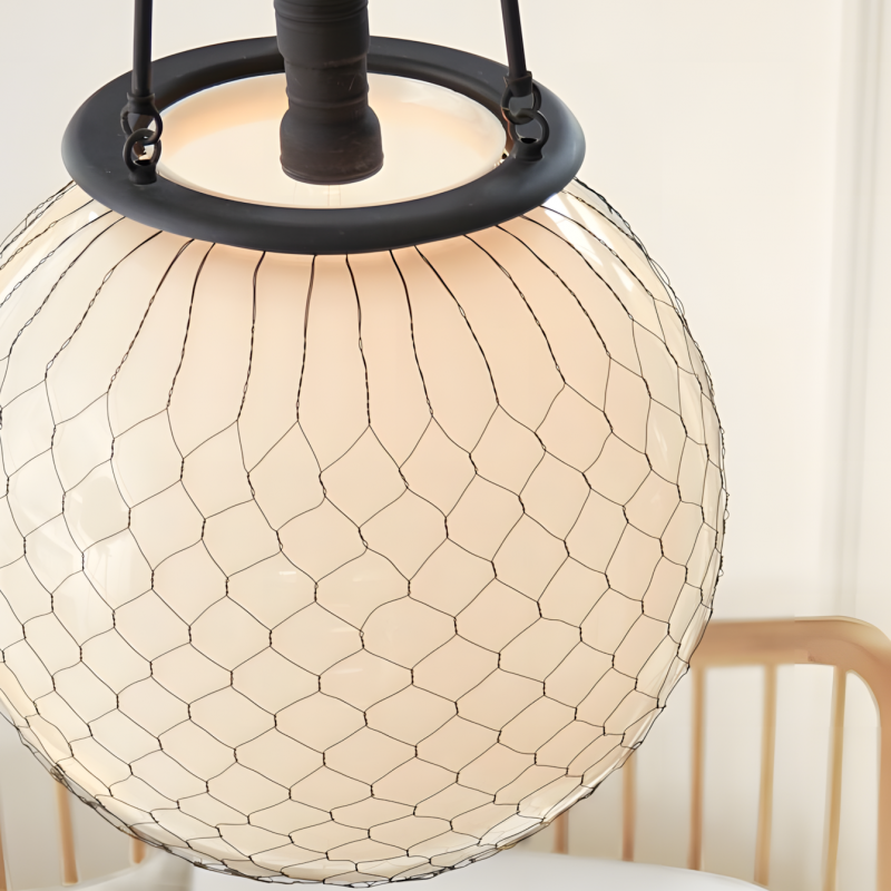 Dara Farmhouse Glass Globe Pendant Light