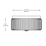 Pax Farmhouse Ribbed Glass Round Flush Mount Ceiling Light