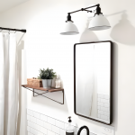 Amelia Farmhouse White Metal Dome Sconce