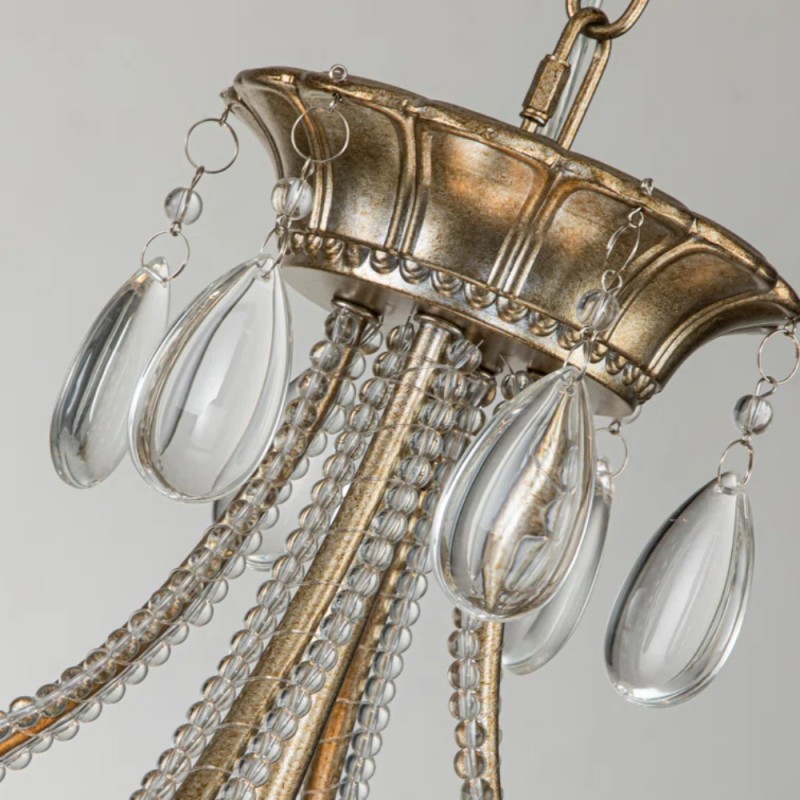 Neve Luxury French Antique Crystal Drum Chandelier