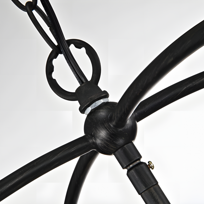 Aelric Farmhouse 5-Light Metal Frame Drum Chandelier