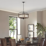 Aelric Farmhouse 5-Light Metal Frame Drum Chandelier