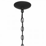 Adele Farmhouse Black Metal Wagon Wheel Chandelier