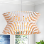 Freja Boho Wood Drum Chandelier