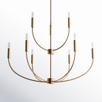 Galenor Minimalist Metal Branching Ring Chandelier