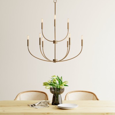 Galenor Minimalist Metal Branching Ring Chandelier