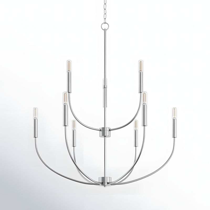 Galenor Minimalist Metal Branching Ring Chandelier
