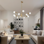 Drayven Modern Tiered Sputnik Metal Chandelier