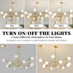 Drayven Modern Tiered Sputnik Metal Chandelier