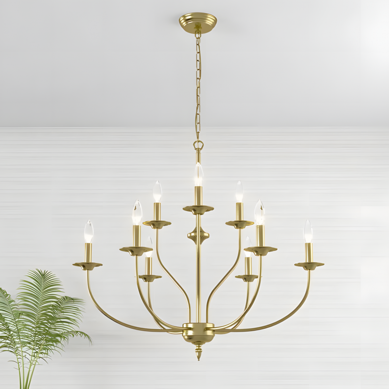 Caelestis Farmhouse 9 Light Metal Chandelier