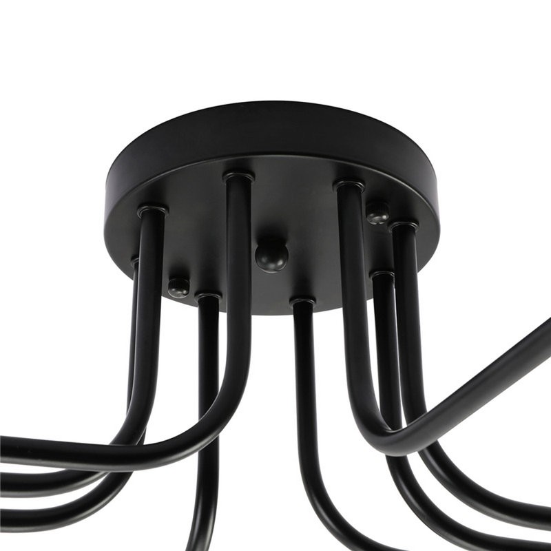Phaedros Industrial Black Semi Flush Mount Ceiling Light