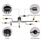 Phaedros Industrial Black Semi Flush Mount Ceiling Light