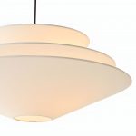 Orabella Scandinavian Tiered Linen Cone Pendant Light