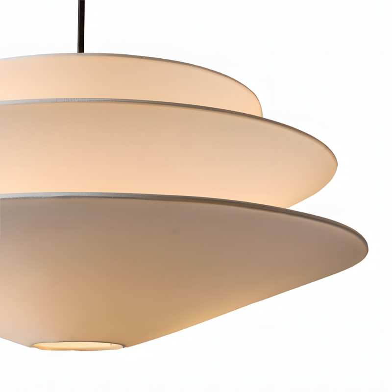 Orabella Scandinavian Tiered Linen Cone Pendant Light