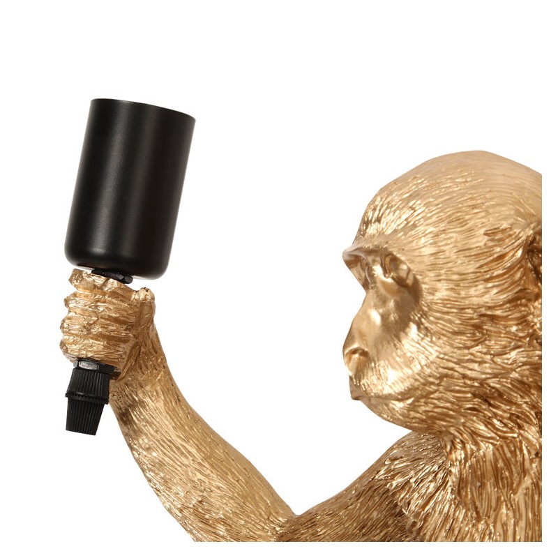 Ioneus Creative Gold Resin Monkey Sconce