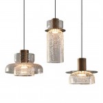 Arloen Modern Crackle Glass Pendant Light