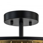 Eileyn Crystal Drum Semi Flush Mount Ceiling Light