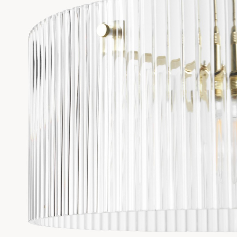 Erisen Farmhouse Ribbed Glass Pendant Light