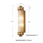 Raelin Retro Cylindrical Ribbed Glass Sconce