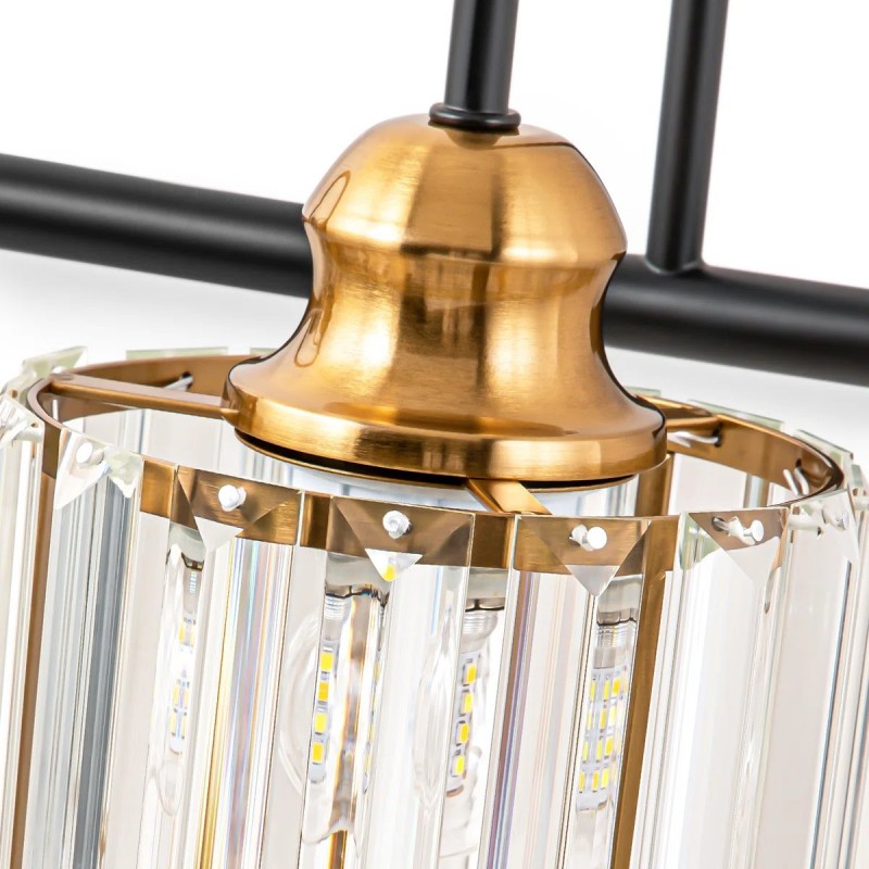 Naeris Modern Square Crystal Wall Sconce