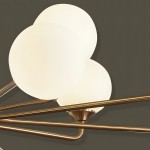 Alis Luxury White Glass Ball Chandelier