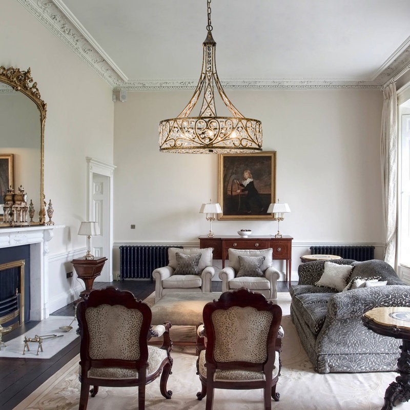 Audenor Retro Crystal Drum Chandelier