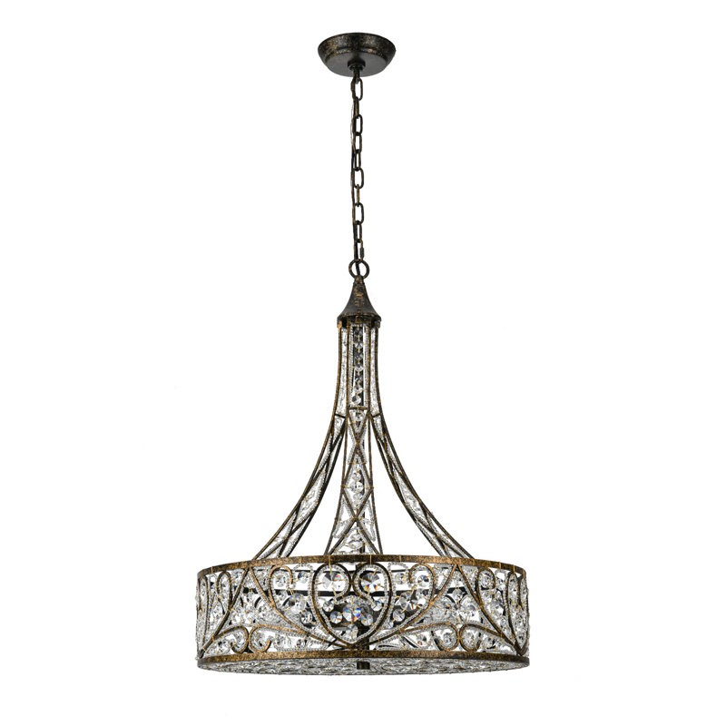 Audenor Retro Crystal Drum Chandelier