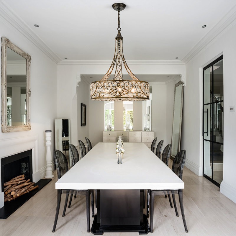 Audenor Retro Crystal Drum Chandelier