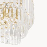Deneuve Farmhouse Tiered Glass Brass Ceiling Light