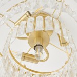 Deneuve Farmhouse Tiered Glass Brass Ceiling Light
