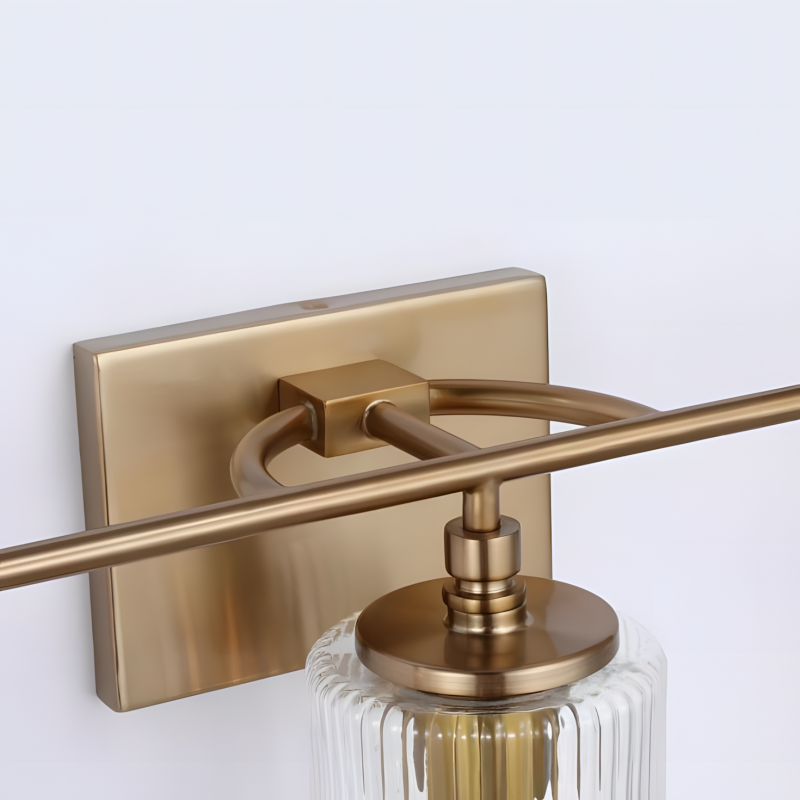 Cerys Modern 3-Light Ribbed Glass Cylinder Sconce