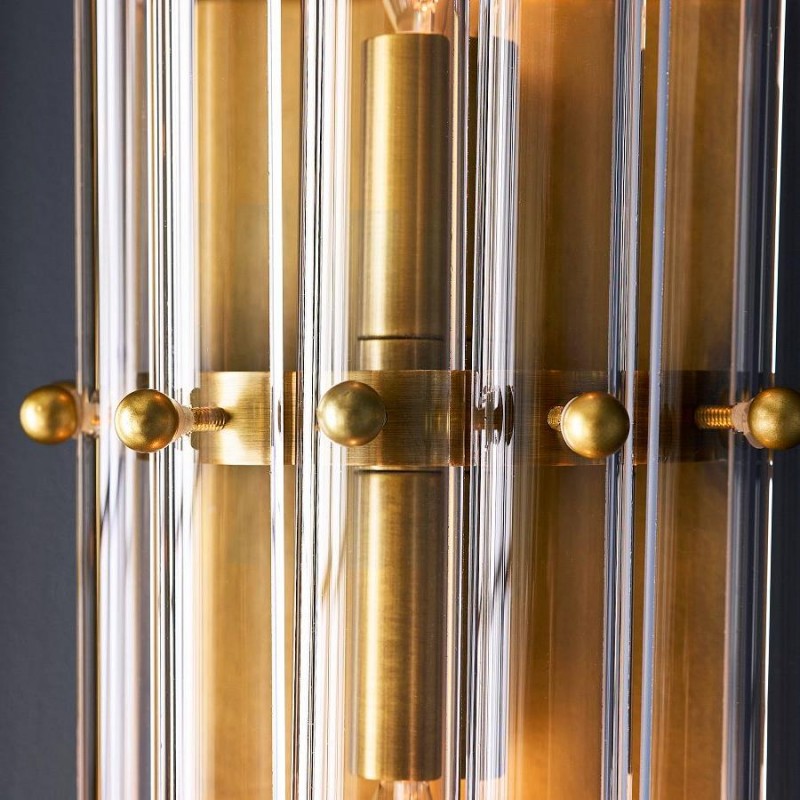 Vovizy Farmhouse Double Mallory Crystal Sconce