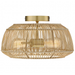Lyril Boho Rattan Semi Flush Mount Ceiling Light