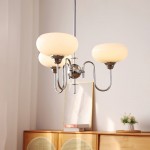 Luna Cream White Bubble Glass Chandelier