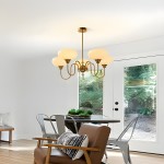 Luna Cream White Bubble Glass Chandelier