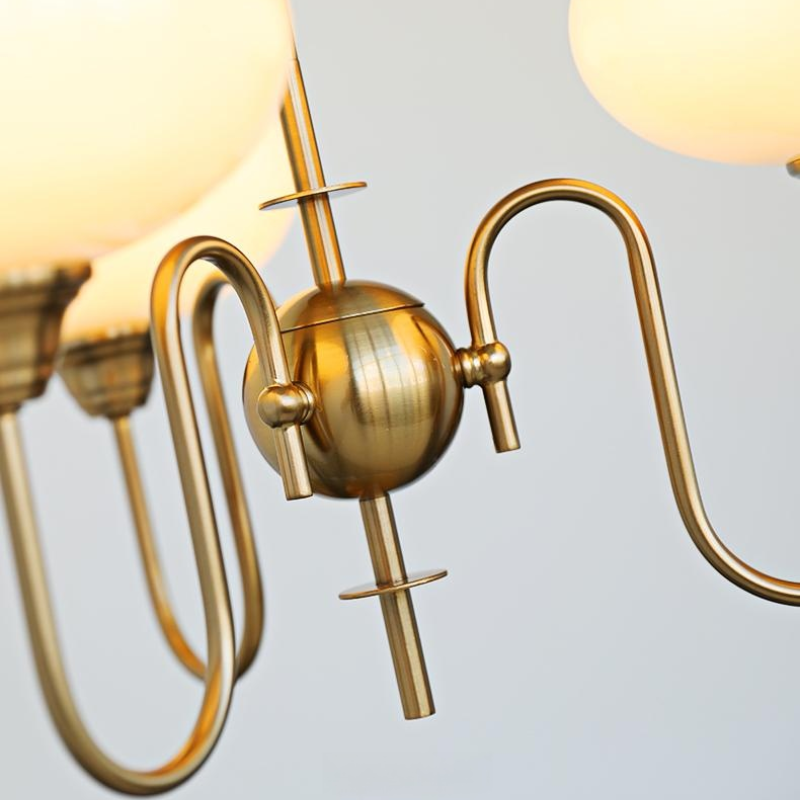 Luna Cream White Bubble Glass Chandelier