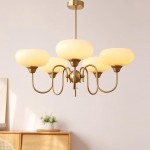 Luna Cream White Bubble Glass Chandelier