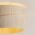 Mvari Modern Beige Pleated Fabric Ceiling Light