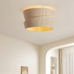 Mvari Modern Beige Pleated Fabric Ceiling Light