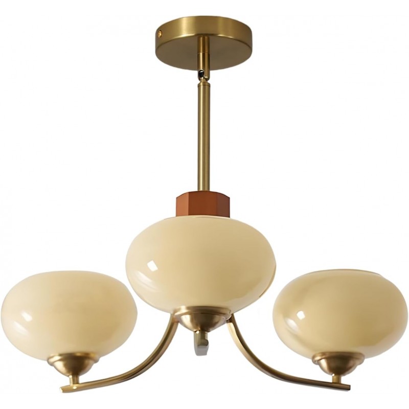 Juino Wood Farmhouse Milk Ball Sputnik Chandelier