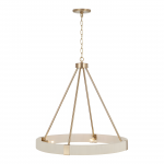 Yrynth Minimalist Matte Brass Wagon Wheel Chandelier