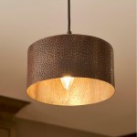 Bravos Rustic White Fabric Drum Pendant Light