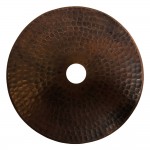 Glimmera Vintage Hammered Copper Drum Pendant Light