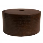 Glimmera Vintage Hammered Copper Drum Pendant Light