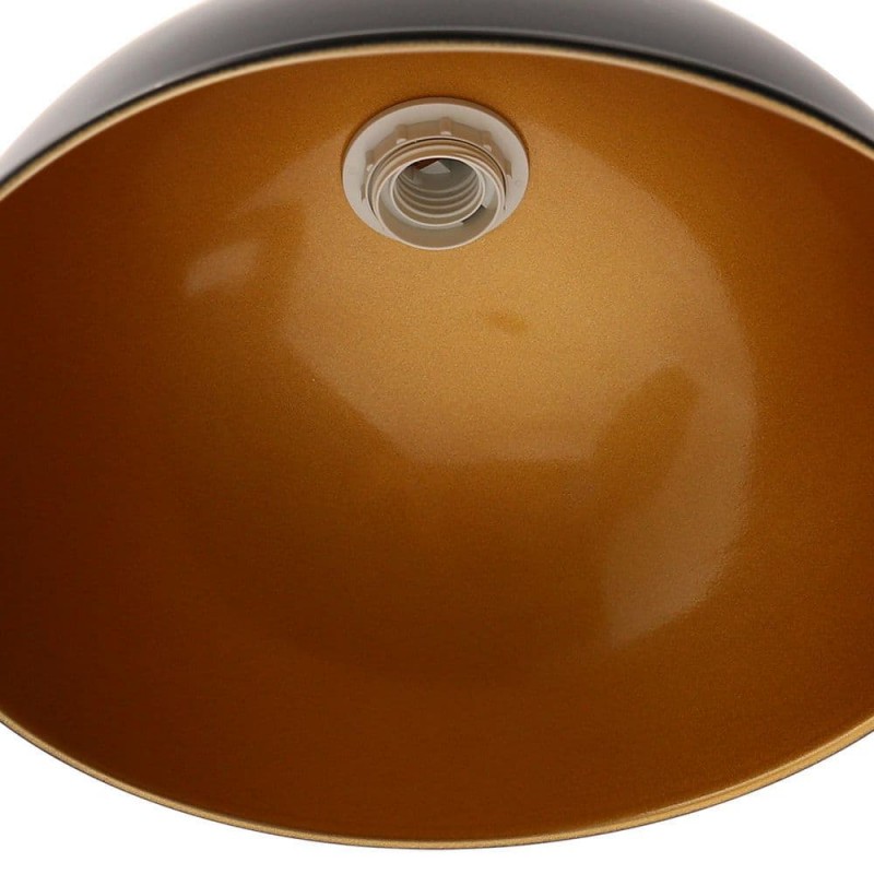 Gleamix Industrial Black Metal Dome Pendant Light