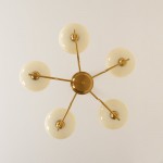 Shadella Modern Cream Glass Bauhaus Chandelier