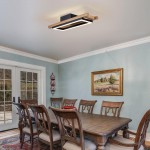 Radiance Farmhouse Led Wood Rectangular Ceiling Light
