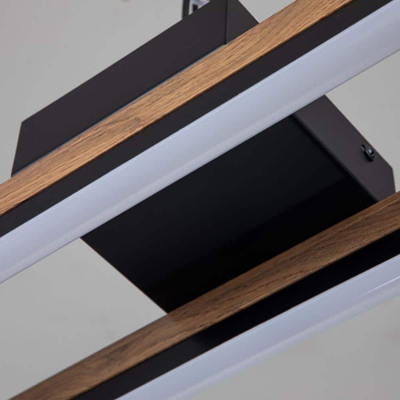 Radiance Farmhouse Led Wood Rectangular Ceiling Light